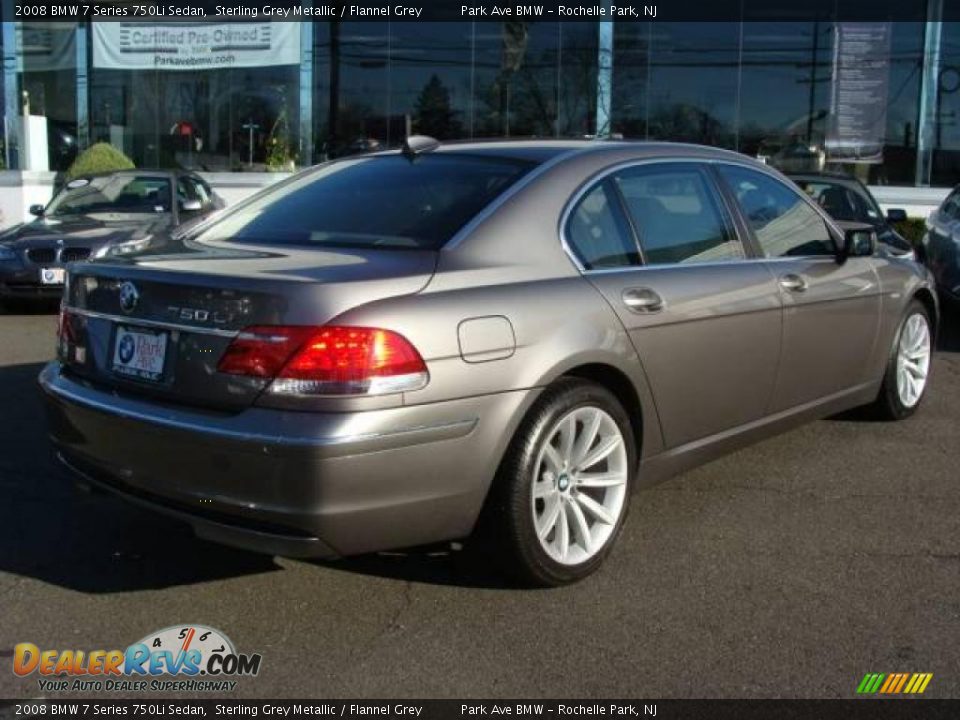 2008 BMW 7 Series 750Li Sedan Sterling Grey Metallic / Flannel Grey Photo #8