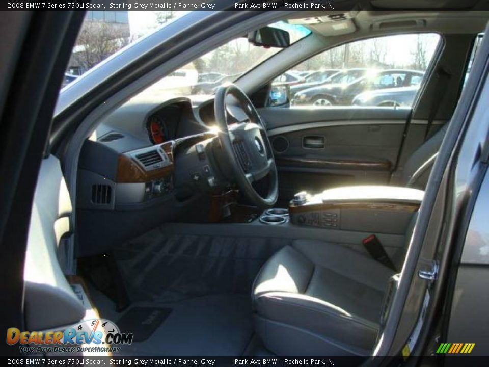 2008 BMW 7 Series 750Li Sedan Sterling Grey Metallic / Flannel Grey Photo #10