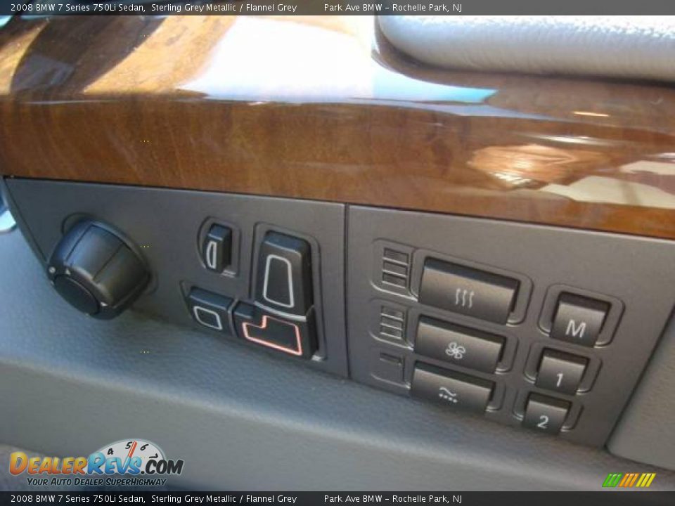 2008 BMW 7 Series 750Li Sedan Sterling Grey Metallic / Flannel Grey Photo #11