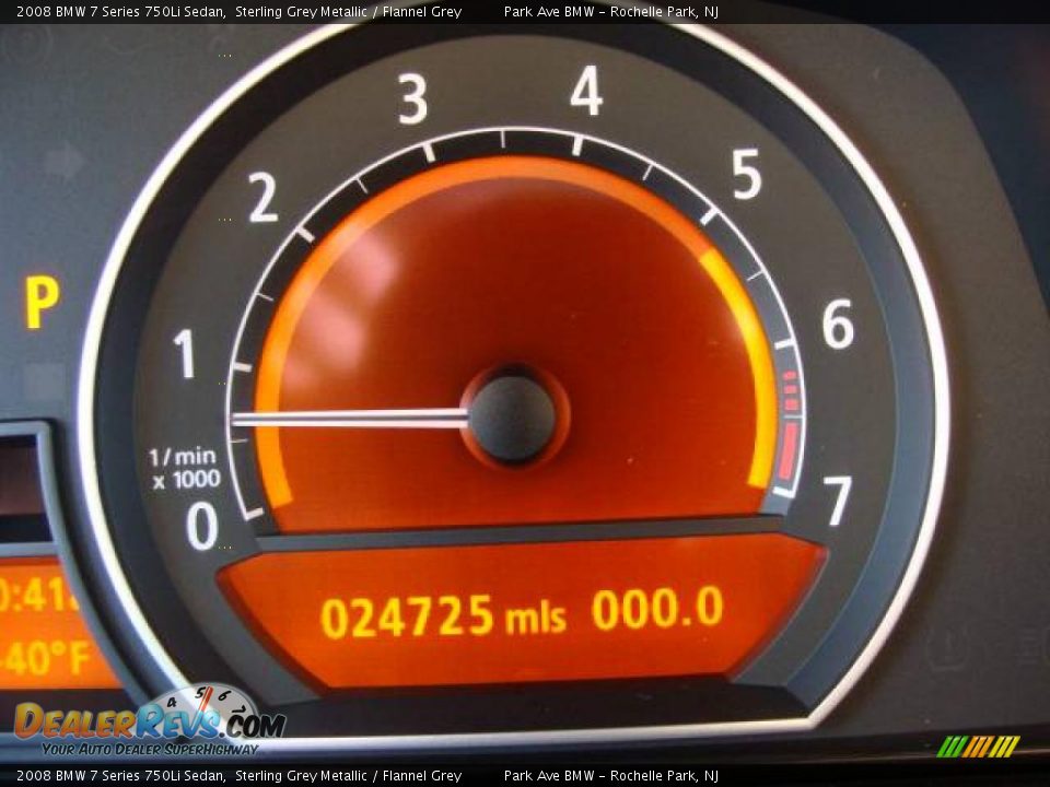 2008 BMW 7 Series 750Li Sedan Sterling Grey Metallic / Flannel Grey Photo #14