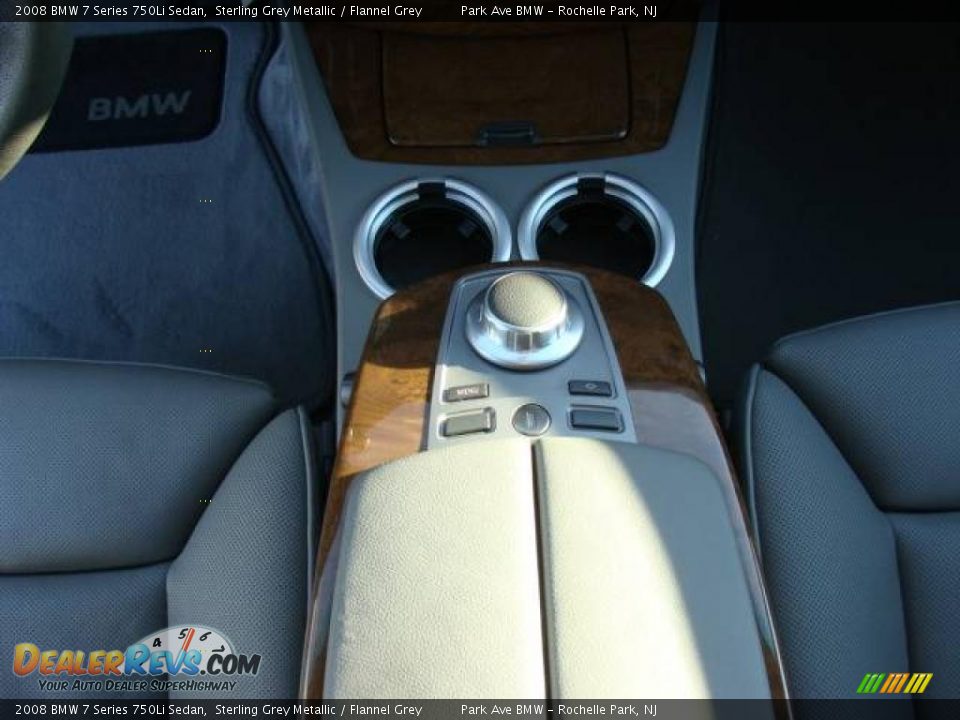 2008 BMW 7 Series 750Li Sedan Sterling Grey Metallic / Flannel Grey Photo #16