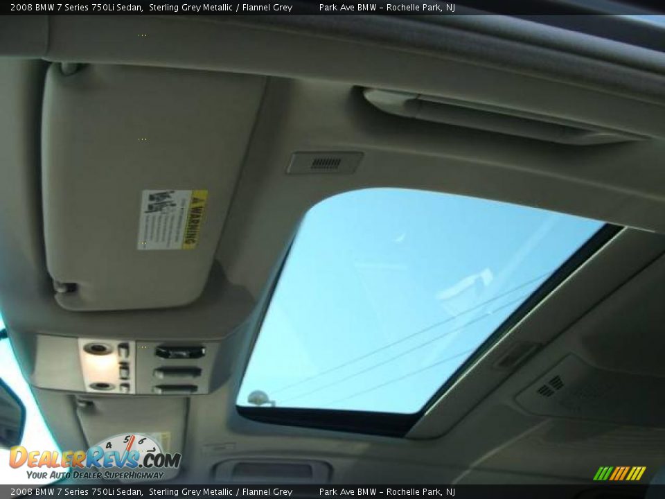 2008 BMW 7 Series 750Li Sedan Sterling Grey Metallic / Flannel Grey Photo #17
