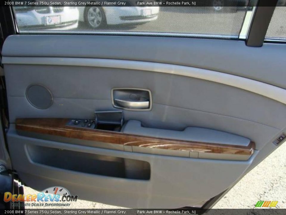 2008 BMW 7 Series 750Li Sedan Sterling Grey Metallic / Flannel Grey Photo #19