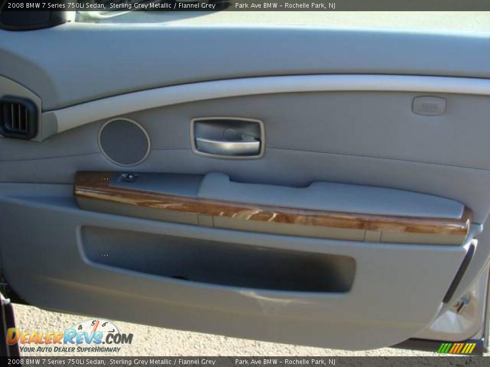 2008 BMW 7 Series 750Li Sedan Sterling Grey Metallic / Flannel Grey Photo #21