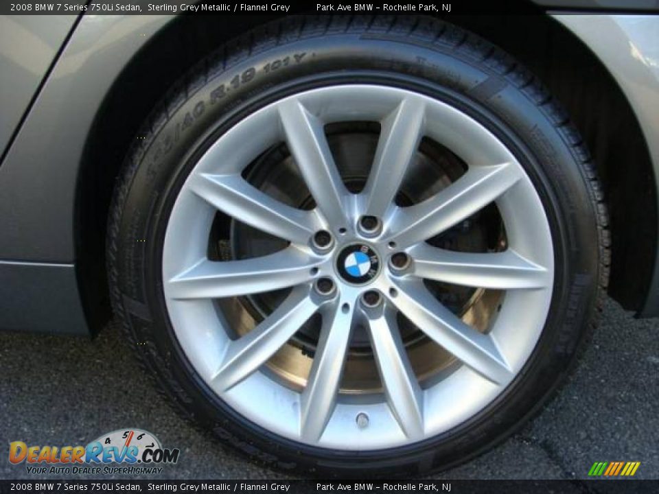 2008 BMW 7 Series 750Li Sedan Sterling Grey Metallic / Flannel Grey Photo #23