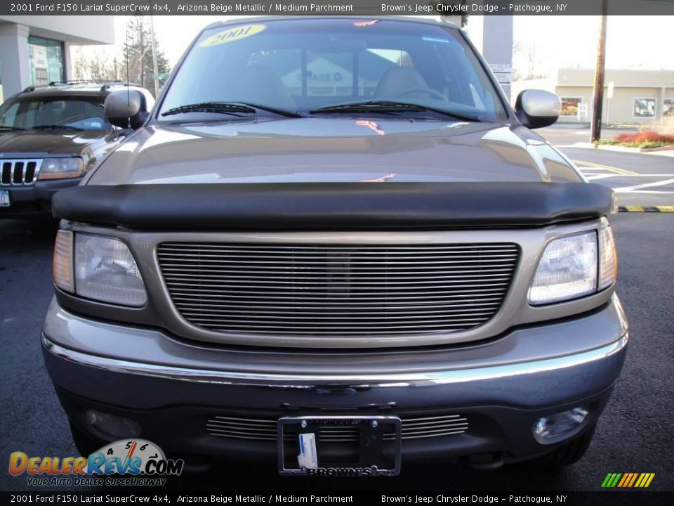 2001 Ford F150 Lariat SuperCrew 4x4 Arizona Beige Metallic / Medium Parchment Photo #2