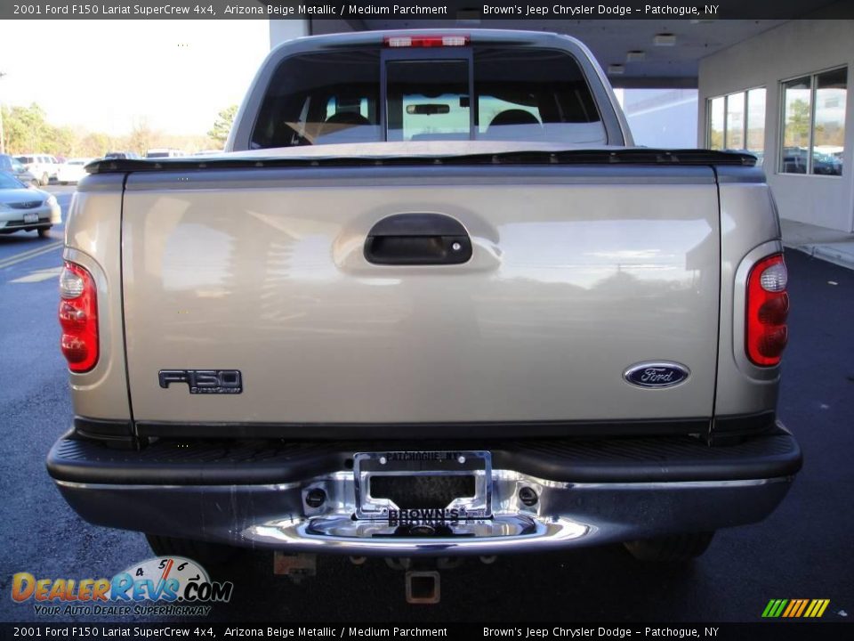 2001 Ford F150 Lariat SuperCrew 4x4 Arizona Beige Metallic / Medium Parchment Photo #5