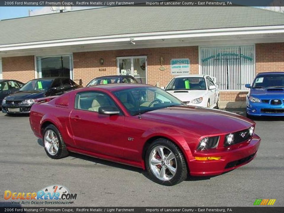 2006 Ford Mustang GT Premium Coupe Redfire Metallic / Light Parchment Photo #1