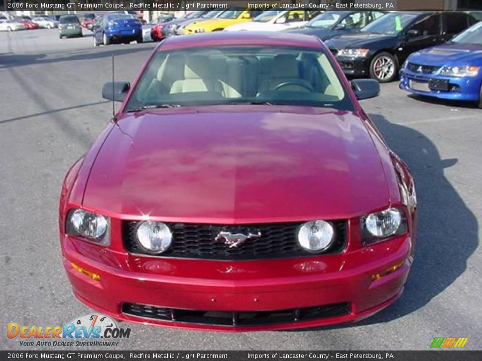 2006 Ford Mustang GT Premium Coupe Redfire Metallic / Light Parchment Photo #2