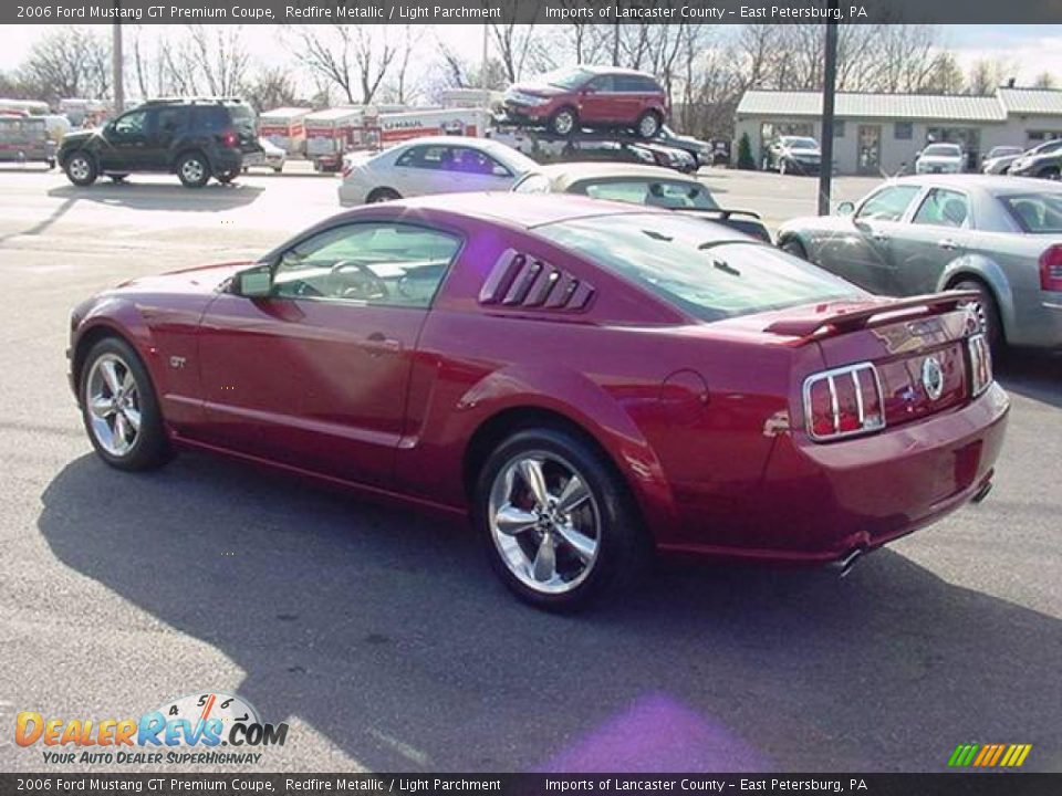 2006 Ford Mustang GT Premium Coupe Redfire Metallic / Light Parchment Photo #5