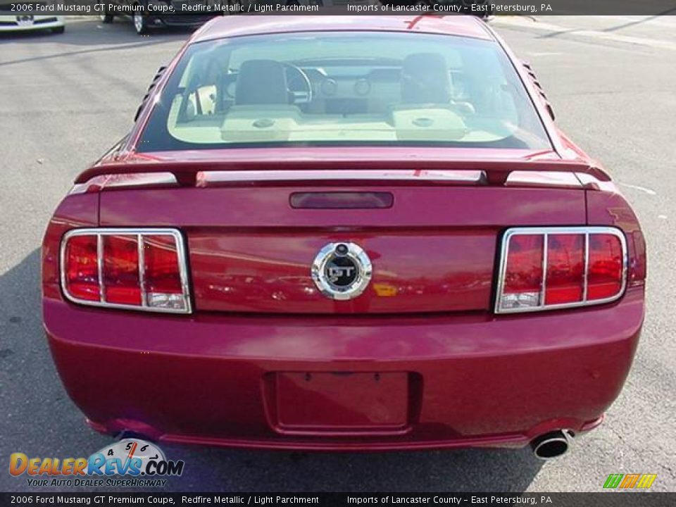 2006 Ford Mustang GT Premium Coupe Redfire Metallic / Light Parchment Photo #6