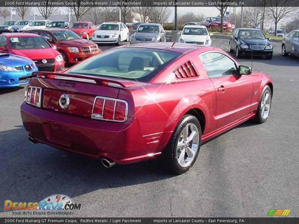 2006 Ford Mustang GT Premium Coupe Redfire Metallic / Light Parchment Photo #7