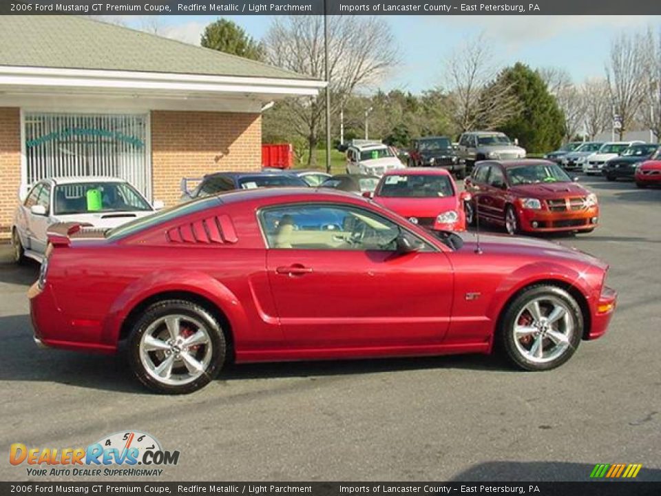 2006 Ford Mustang GT Premium Coupe Redfire Metallic / Light Parchment Photo #8