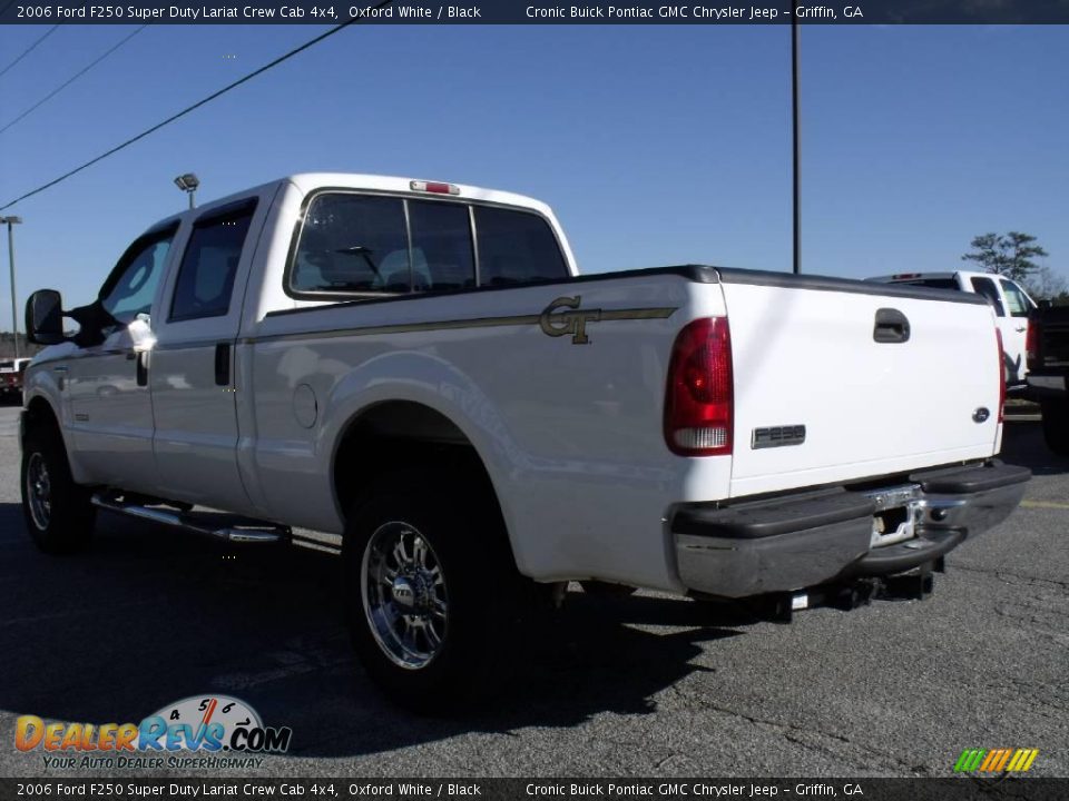 2006 Ford F250 Super Duty Lariat Crew Cab 4x4 Oxford White / Black Photo #6