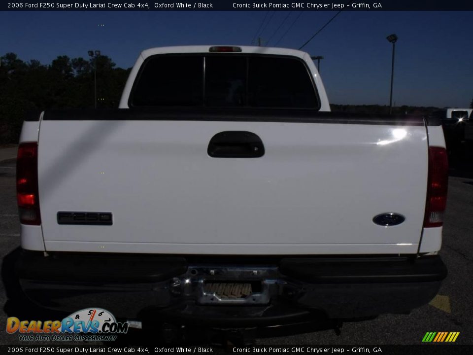 2006 Ford F250 Super Duty Lariat Crew Cab 4x4 Oxford White / Black Photo #7