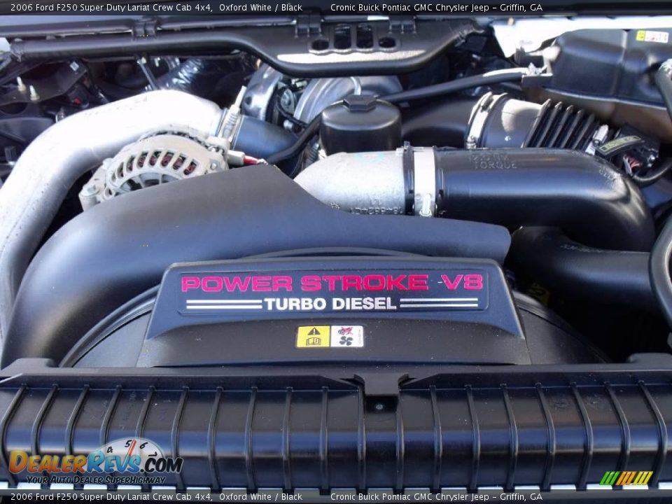 2006 Ford F250 Super Duty Lariat Crew Cab 4x4 Oxford White / Black Photo #13