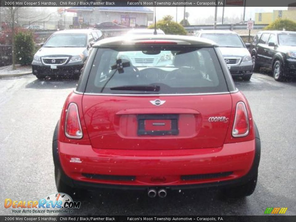 2006 Mini Cooper S Hardtop Chili Red / Black/Panther Black Photo #3