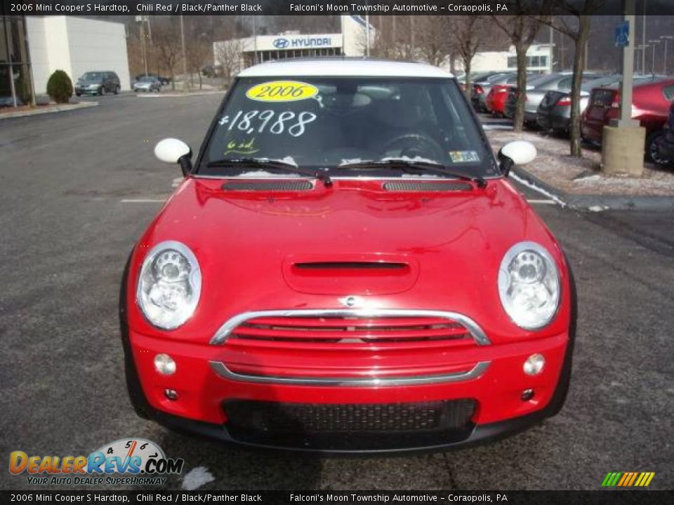 2006 Mini Cooper S Hardtop Chili Red / Black/Panther Black Photo #6