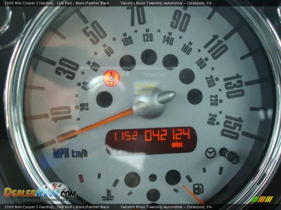 2006 Mini Cooper S Hardtop Chili Red / Black/Panther Black Photo #15