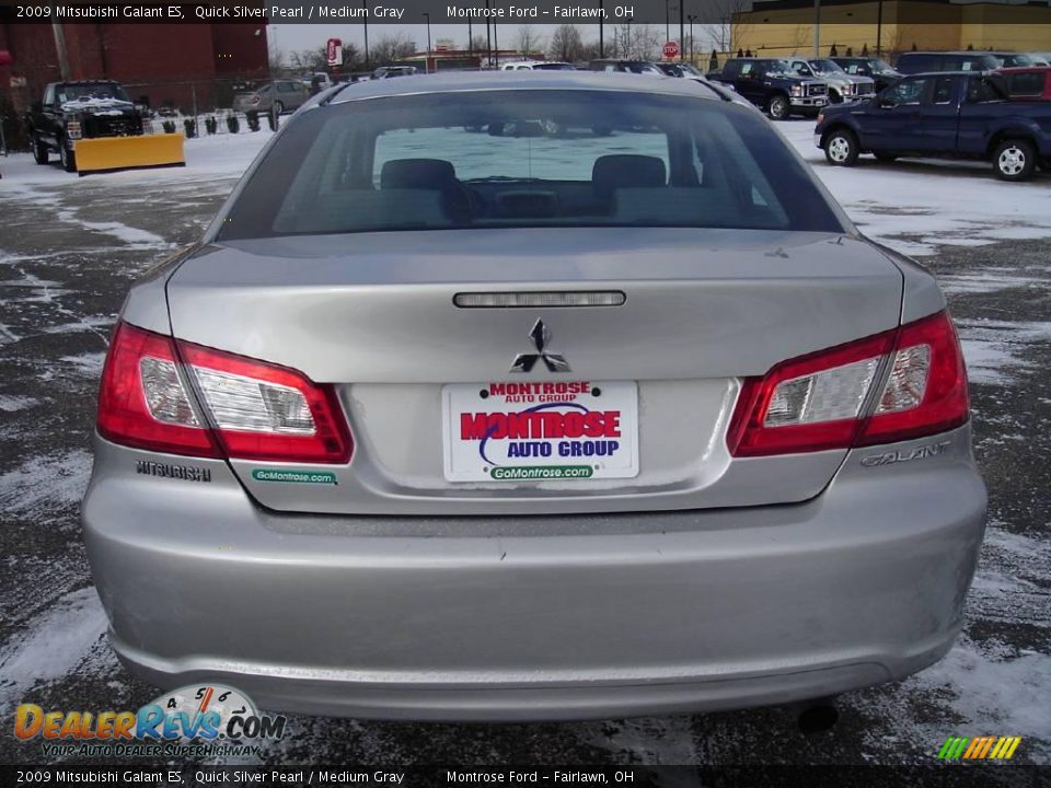 2009 Mitsubishi Galant ES Quick Silver Pearl / Medium Gray Photo #4