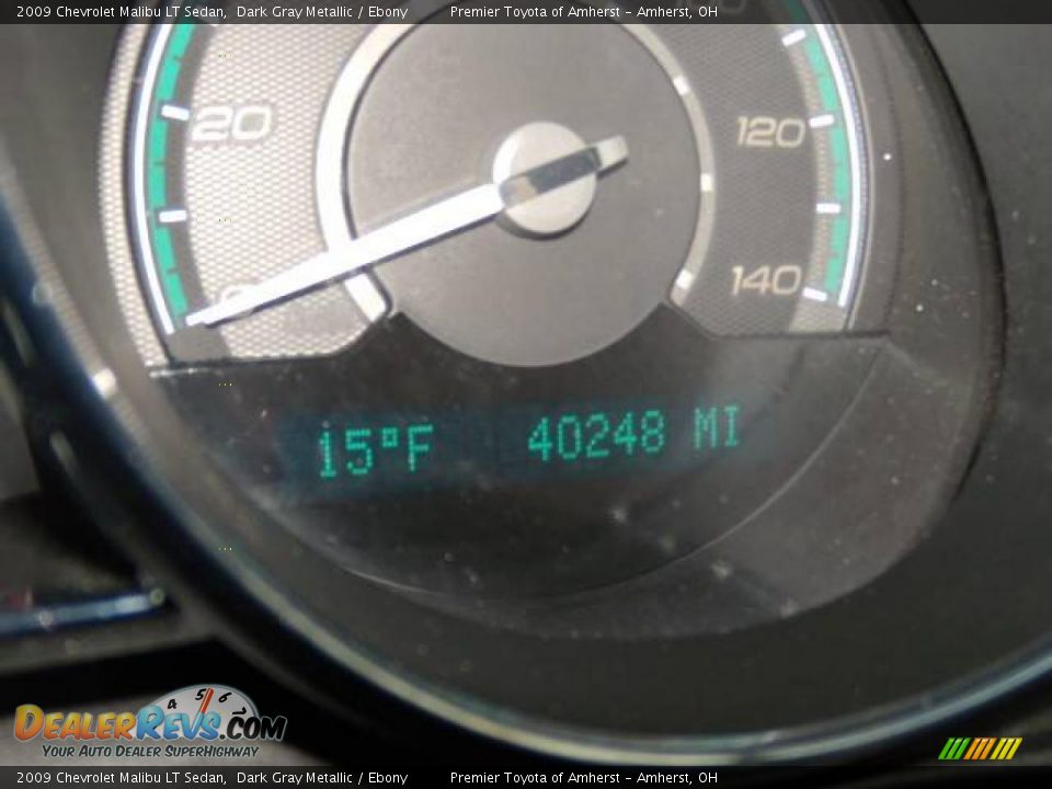 2009 Chevrolet Malibu LT Sedan Dark Gray Metallic / Ebony Photo #15