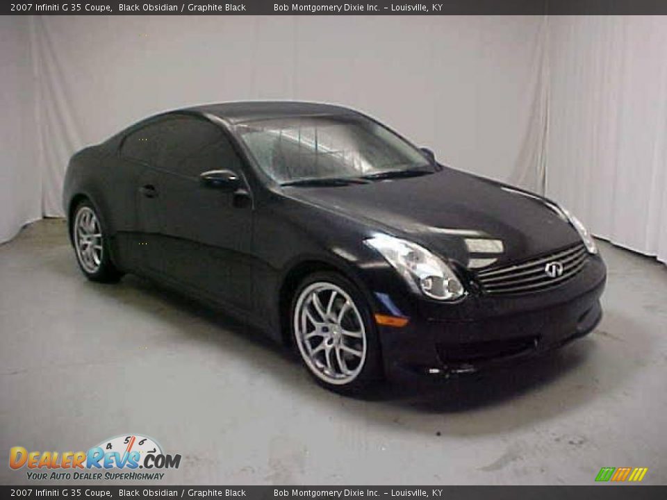 2007 Infiniti G 35 Coupe Black Obsidian / Graphite Black Photo #1