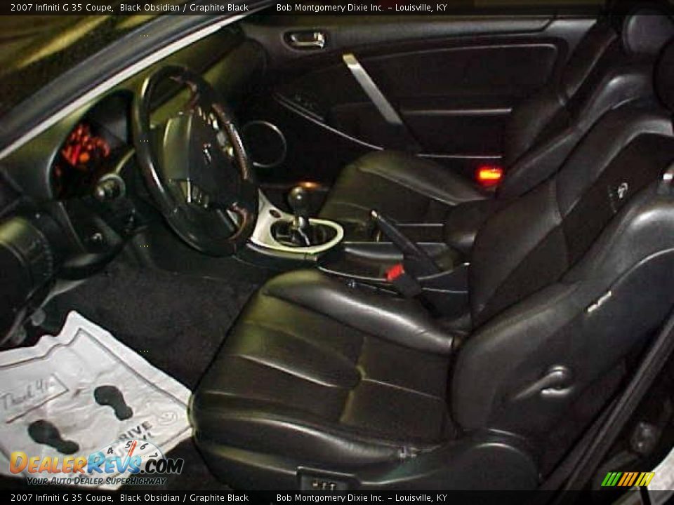 2007 Infiniti G 35 Coupe Black Obsidian / Graphite Black Photo #10