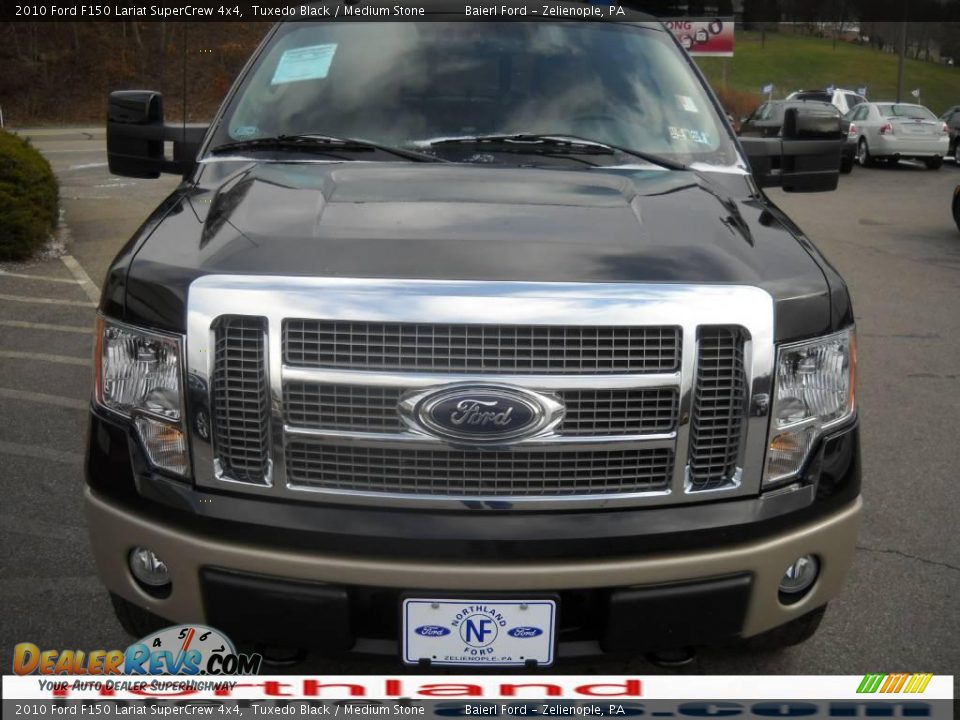 2010 Ford F150 Lariat SuperCrew 4x4 Tuxedo Black / Medium Stone Photo #3