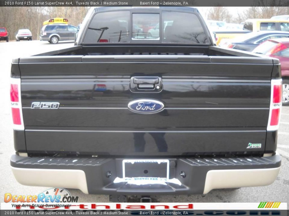 2010 Ford F150 Lariat SuperCrew 4x4 Tuxedo Black / Medium Stone Photo #7