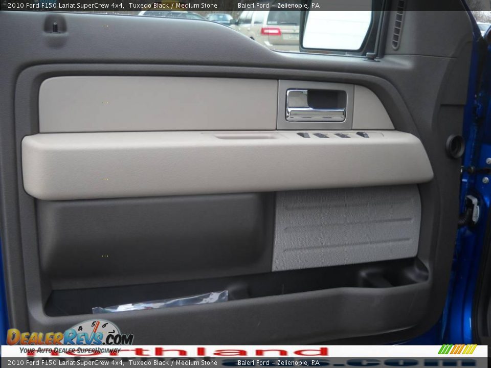 2010 Ford F150 Lariat SuperCrew 4x4 Tuxedo Black / Medium Stone Photo #10