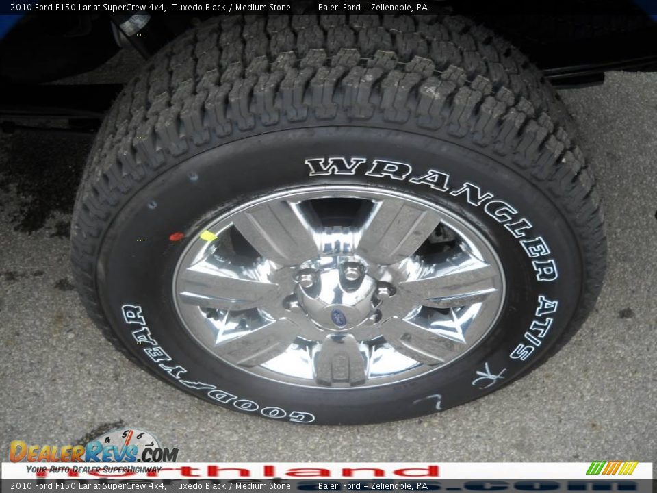 2010 Ford F150 Lariat SuperCrew 4x4 Tuxedo Black / Medium Stone Photo #11