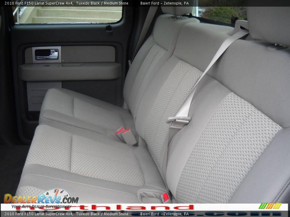 2010 Ford F150 Lariat SuperCrew 4x4 Tuxedo Black / Medium Stone Photo #14