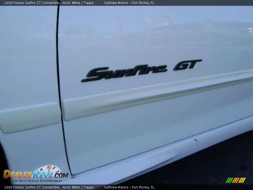 1999 Pontiac Sunfire GT Convertible Arctic White / Taupe Photo #9