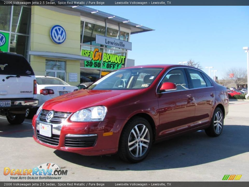 2006 Volkswagen Jetta 2.5 Sedan Spice Red Metallic / Pure Beige Photo #1