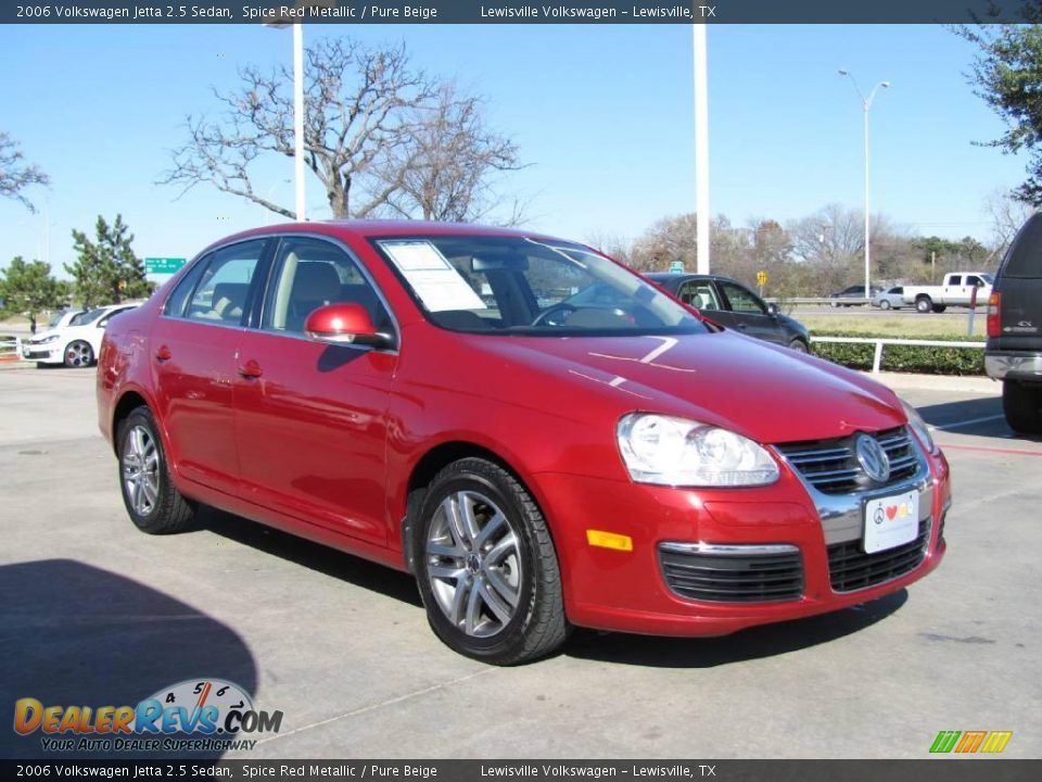 2006 Volkswagen Jetta 2.5 Sedan Spice Red Metallic / Pure Beige Photo #7