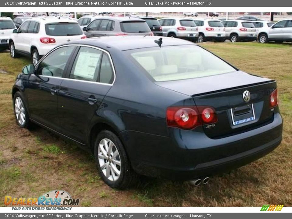2010 Volkswagen Jetta SE Sedan Blue Graphite Metallic / Cornsilk Beige Photo #2