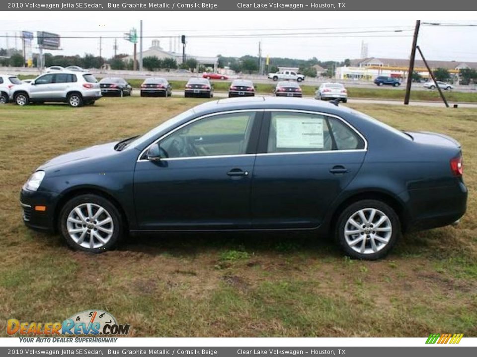 2010 Volkswagen Jetta SE Sedan Blue Graphite Metallic / Cornsilk Beige Photo #4