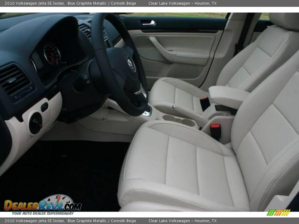 2010 Volkswagen Jetta SE Sedan Blue Graphite Metallic / Cornsilk Beige Photo #5