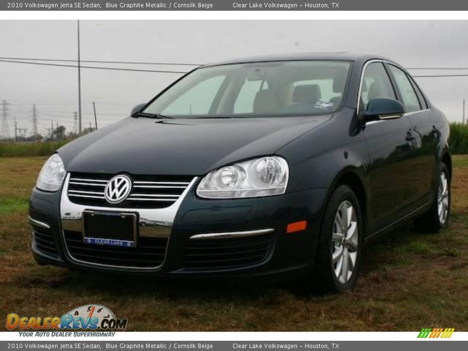 2010 Volkswagen Jetta SE Sedan Blue Graphite Metallic / Cornsilk Beige Photo #11