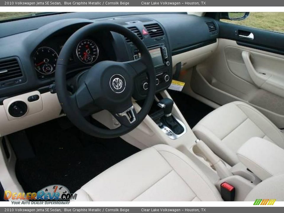 2010 Volkswagen Jetta SE Sedan Blue Graphite Metallic / Cornsilk Beige Photo #12