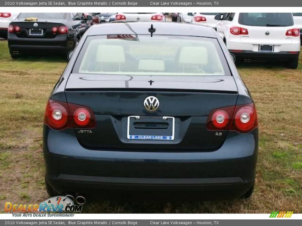 2010 Volkswagen Jetta SE Sedan Blue Graphite Metallic / Cornsilk Beige Photo #14