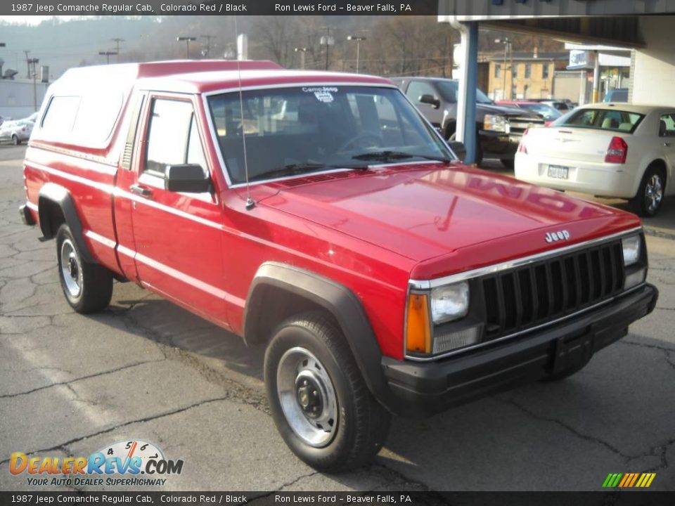 1987 Jeep Comanche Regular Cab Colorado Red / Black Photo #18