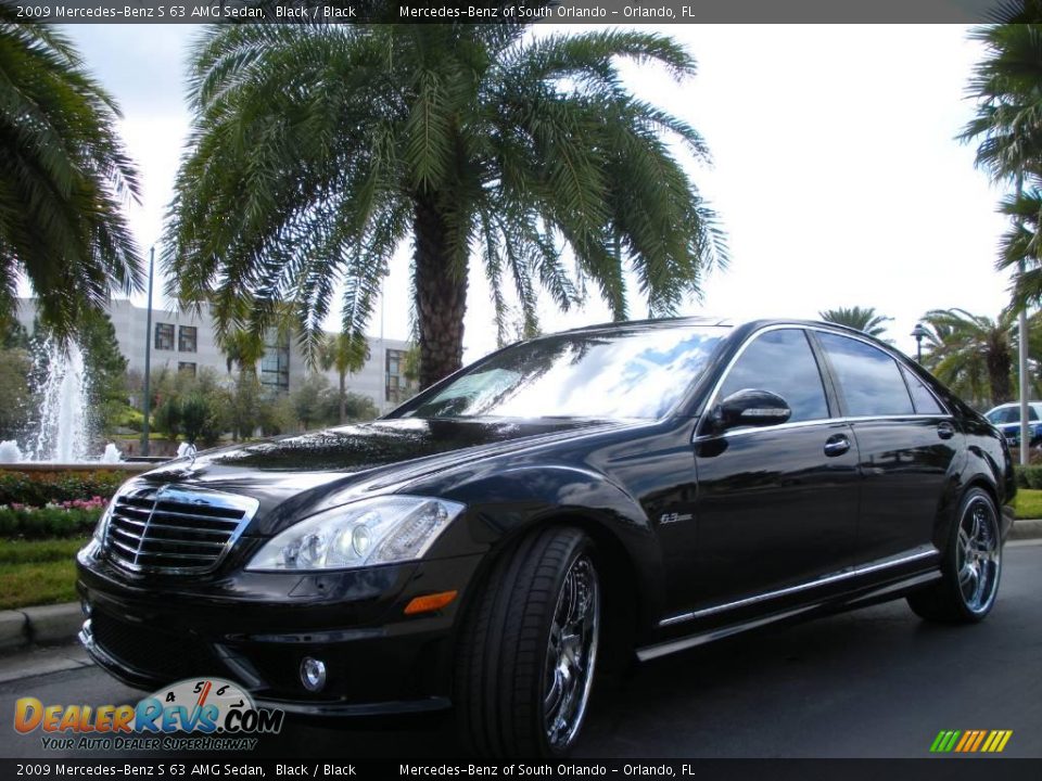 2009 Mercedes-Benz S 63 AMG Sedan Black / Black Photo #2