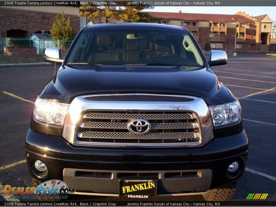 2008 Toyota Tundra Limited CrewMax 4x4 Black / Graphite Gray Photo #3