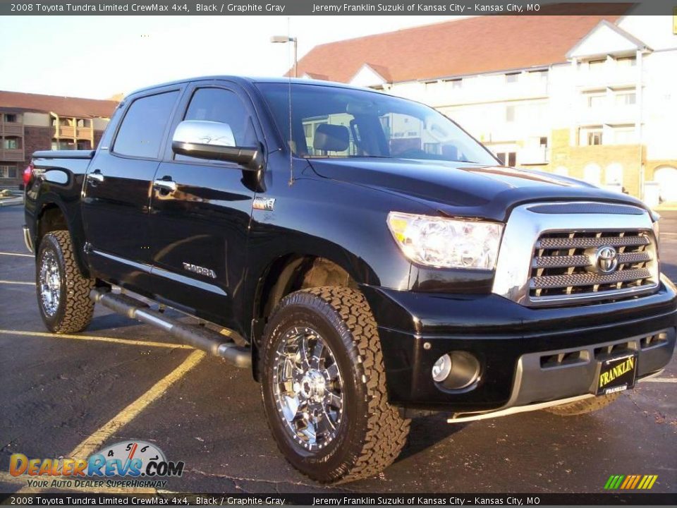 2008 Toyota Tundra Limited CrewMax 4x4 Black / Graphite Gray Photo #5