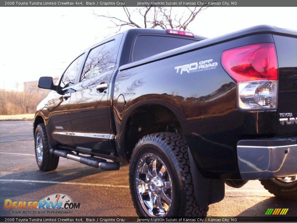 2008 Toyota Tundra Limited CrewMax 4x4 Black / Graphite Gray Photo #8