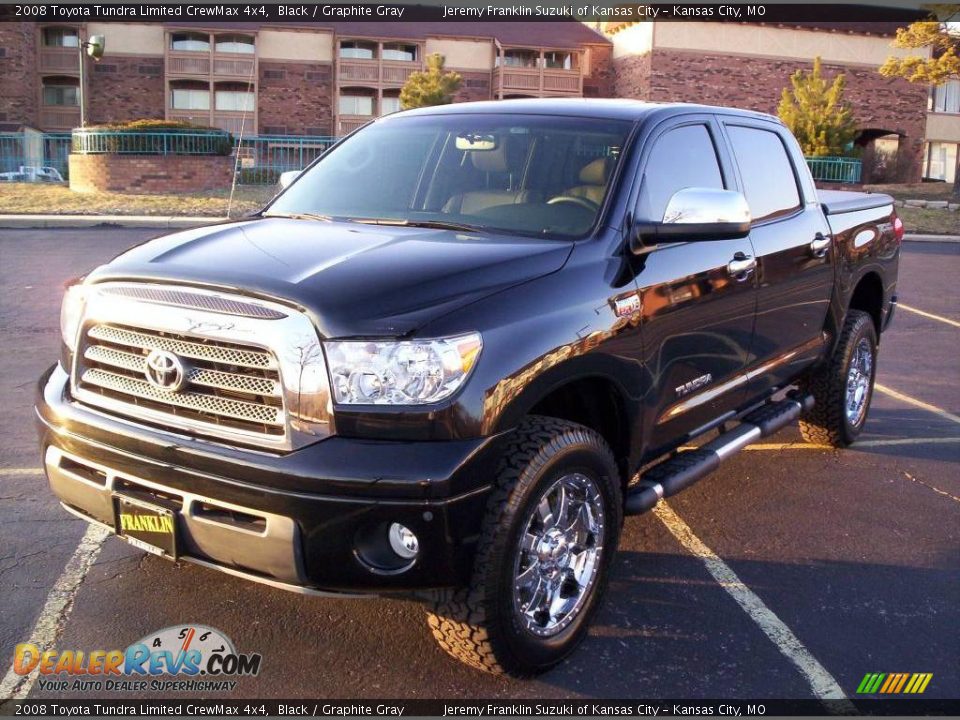 2008 Toyota Tundra Limited CrewMax 4x4 Black / Graphite Gray Photo #10