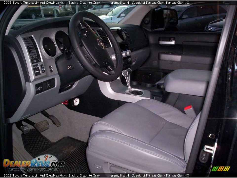 2008 Toyota Tundra Limited CrewMax 4x4 Black / Graphite Gray Photo #19