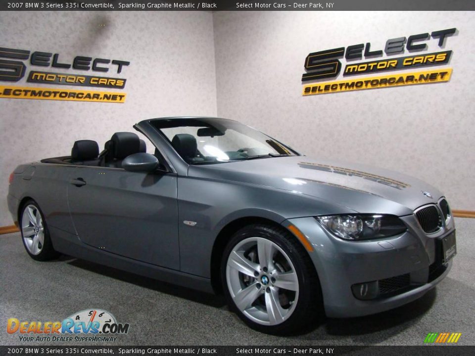 2007 BMW 3 Series 335i Convertible Sparkling Graphite Metallic / Black Photo #3