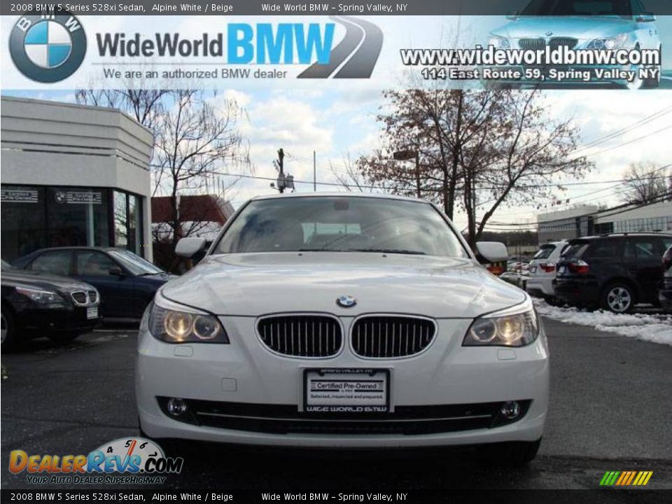 2008 BMW 5 Series 528xi Sedan Alpine White / Beige Photo #2